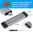 M.2 NVME SSD Case External Enclosure USB3.1 Type-A + USB 3.2 Gen 2 Type C 10G M2 M-KEY NVME to USB Adapter Box JMS583 Chip Strap