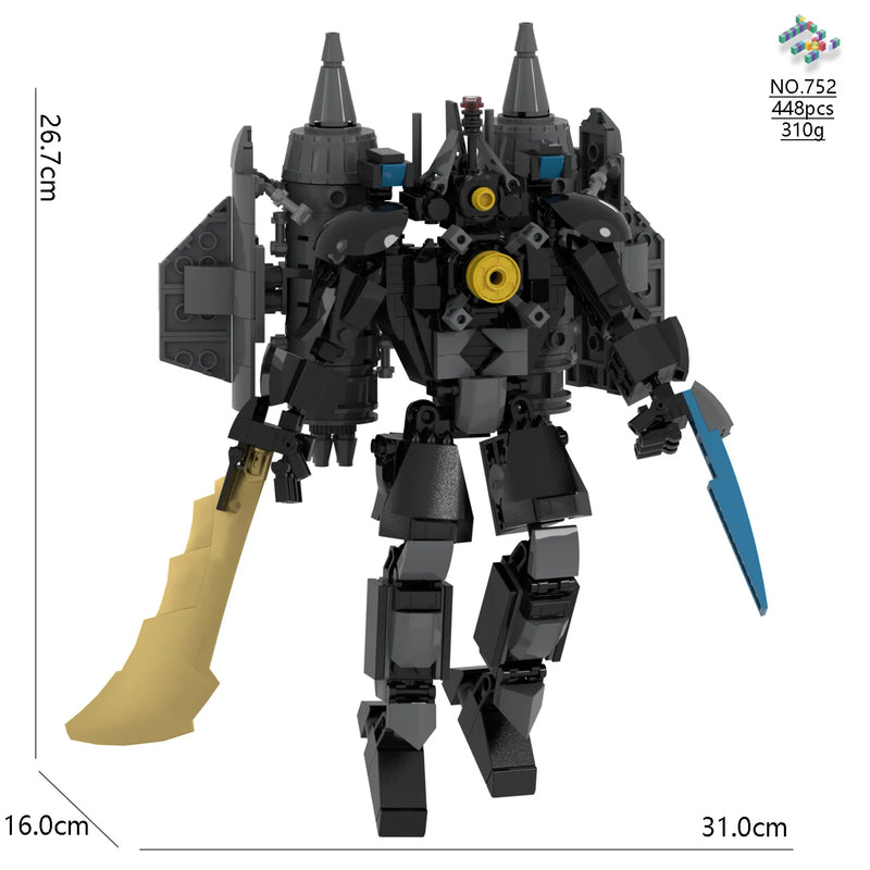 Skibidi Toilet Titan TV Man Speakerman Horror Game Bosses Camara Building Block Cartoon Doll Model Kids Birthday Halloween Gift