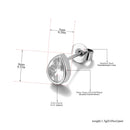 Lokaer Delicate Water Drop Cubic Zirconia Stud Earrings Valentine's Day Gift High Quality Stainless Steel Daily Jewelry E25002