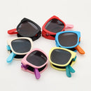 Folding Fashionable UV Resistant Baby Sunglasses New Box Art Children's Glasses Trend