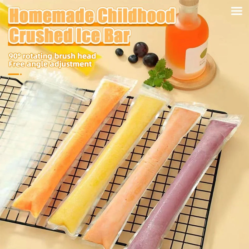 Disposable Transparent Ice Cream Bag Ice Cream Juice Yogurt Chocolate Ice Cream Bag Popsicle Bag Kitchen Accessories