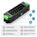 Herdio 4-Channel Bluetooth Amplifier 200W Power Output With 24V5A AC-DC Power Supply Wall Mount USB/MIC/AUX For Passive Speakers