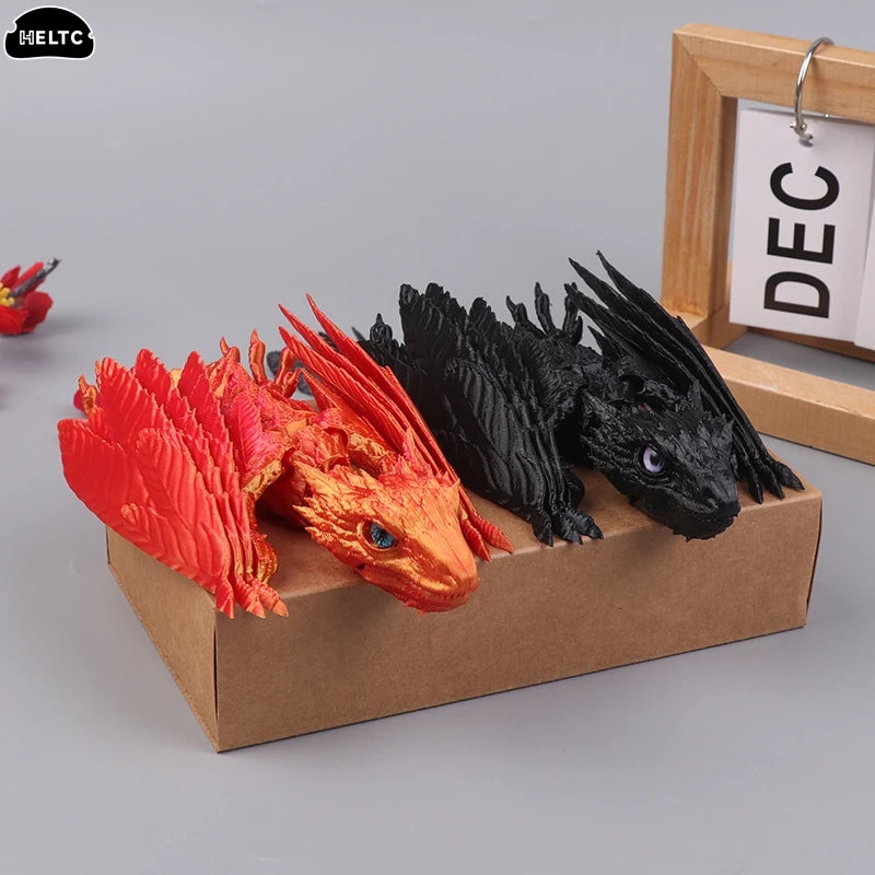 Ancestral Bird 3D Printed Dragon Archaeopteryx Simulation Model Toy Ornaments Full Joint Feathers Can Be Moved And Opened.