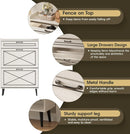 Vabches Shoe Cabinet with 2 Flip Drawers Freestanding Shoe Storage Cabinet Wood Slim Shoe Organizer Cabinet for Entryway Hallway