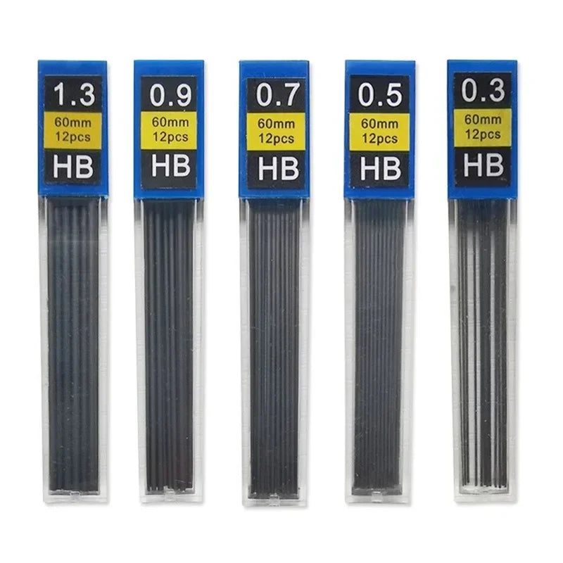 0.3 0.5 0.7 0.9 1.3 2.0mm HB Replacement Refill Leads Refill for Mechanical Pencil Automatic Pencils Stationery School Supplies