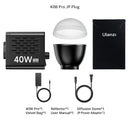 Ulanzi L023 40W Pro Video Light Mini Bowens Mount COB Light Bi-color 2500-6500K 3400mAh Video Light for Photography