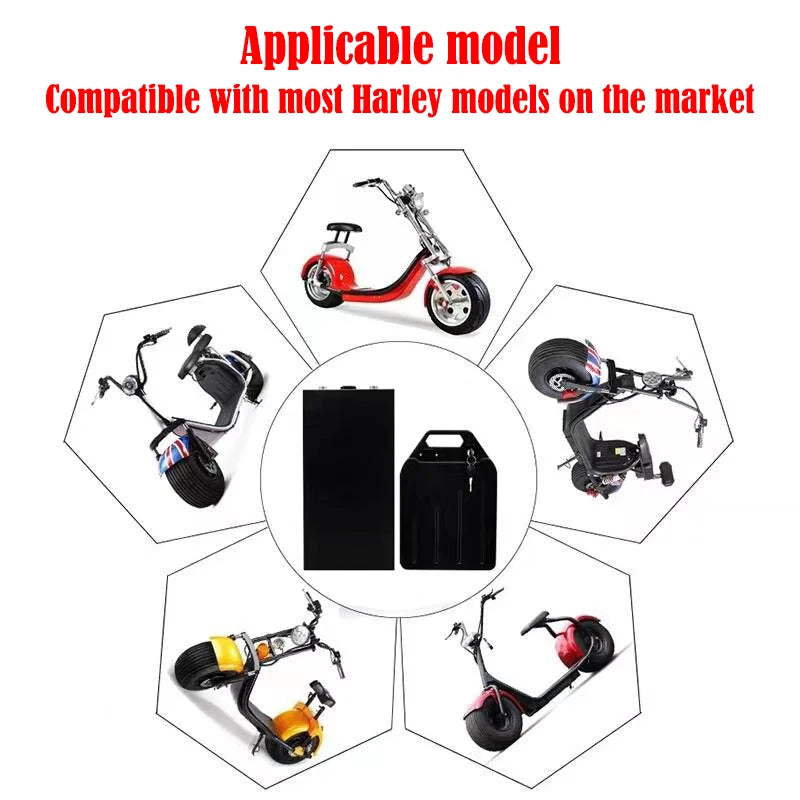 Original 60V 20ah 30ah 40ah Electric motorcycle Waterproof Lithium Battery 18650 CELL 300-1800W use for Citycoco Scooter Bicycle