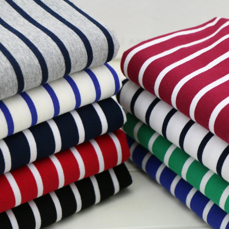 170x 50cm 95% cotton yarn dyed stripe fabric spring and autumn clothes between cloth high elastic deformation