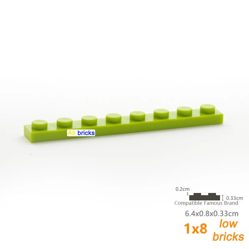 30pcs/lot Bulk Blocks Building Bricks Thin 1X8 Educational Assemblage Construction Toys for Children Size Compatible With 3460