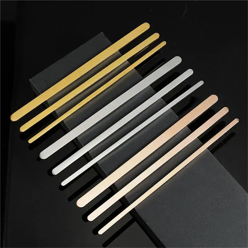 10pcs Stainless Steel Straight Cuff Bangle Blank Plain Rod Bracelet Diy Laser Engraving Bracelet Jewelry Charms Accessories