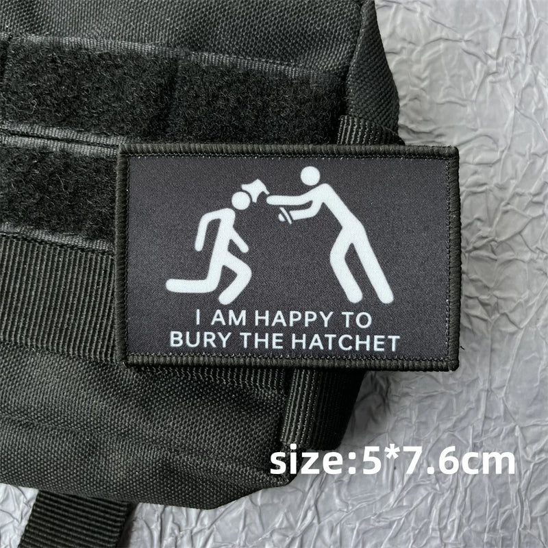 NOT TODAY Letter Stickers for Clothes Tactical Backpack Gear Military Patches Hook and Loop Patch Outdoor Badges