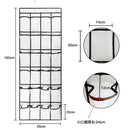 24 Pocket Over The Door Shoe Organizer Storage Bag For Shoes Sturdy Hanging Closet Rack Space-Saving Home Storage Solution