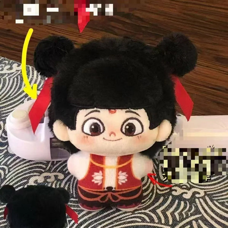 Nezha Ao Bing Anime Keychain Action Figures PVC/Acrylic Car Key Chain Ring Mini Figure Model Schoolbag Pendent Toy Kids Toy Gift