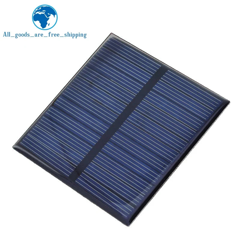 TZT 5.5V 110mA 0.55W Solar Panel Polycrystalline 70*70MM Mini Sunpower Solar System DIY for Battery Cell Phone Charger