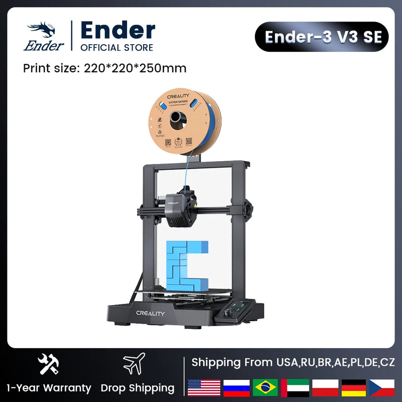 Creality 3D Ender-3 V3SE Upgraded Version High-speed FDM Printers & Classics Ender-3 Series DIY Gantry  3D Printer