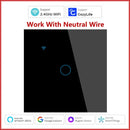 Cozylife WiFi Smart Switch EU Light Wall Touch Switch 220V Need Neutral Wire Smart Life Work with Alexa Google Home 1/2/3 Gang