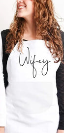 wifey hubby apron Newlywed Bride Groom Wedding suit dress cover up for first dinner mr Mrs Bridal Shower Bachelorette Party gift