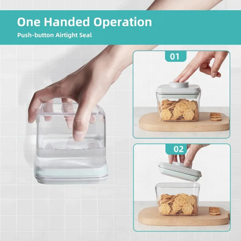 Ankou Airtight Pop Cereal Container 3300ml Each Large Cereal Containers with Scoops Food Storage Canister Dispenser Perfect For