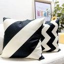 Black Geometric Linen Cushion Cover, Home Decor, Living Room Sofa Pillow Cover Decor, Suitable for Bedroom Car 40x40 60x60 50x50