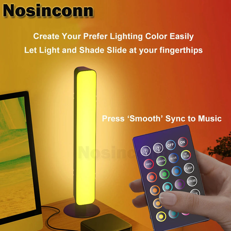 Computer Room Decorate Night Light RGB Atmosphere lamps with 24 Key Remote Control TV Wall Deskop Décor 4 Mode ABS LED Bar Light