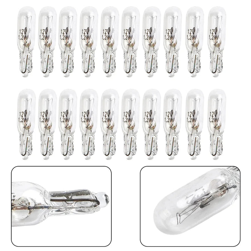 20PCS T5 Dashboard Bulb 12v 1.2w Car Halogen Lamp Instrument Lights Auto Interior Light Miniature Bulb Indicator Car Styling