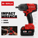 M-WALK Mid-Torque Impact Wrench Electric Cordless High Speed Car Truck Repair Professiona Power Tools For Milwaukee Battery Pin