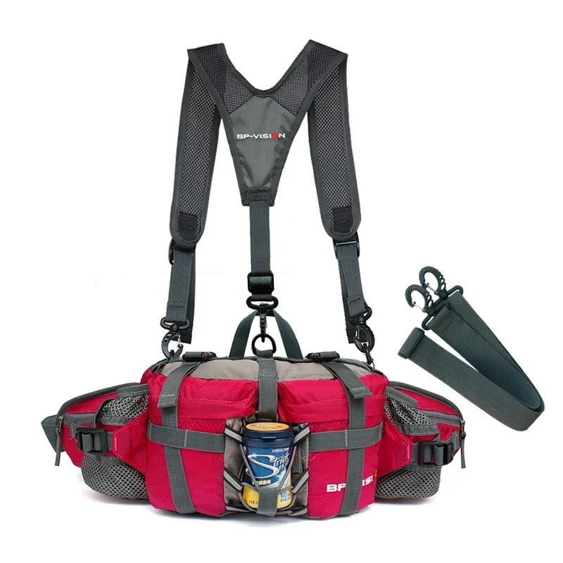 Men Women Shoulder Bag Kettle Travel Backpack Waterproof Rucksack 5L Outdoor Sports Hiking Waist Bag Camping  Cycling Climbing