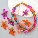 Big Boho Handmade Acrylic Necklace For Women Fashion Maxi Flower Choker Jewelry