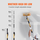 SucceBuy Drywall Flat Box Handle 40''-64'' Anodized Aluminum 5-Section Length Adjustable Non-Slip Grip for Plasterboard