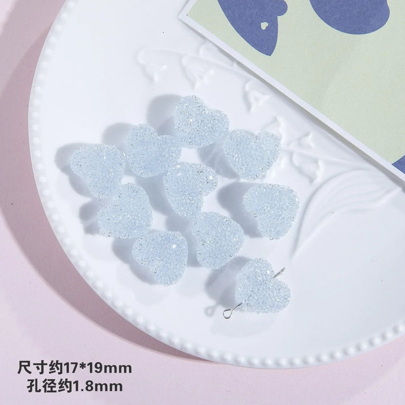 2024 Cute Ins Sugar Heart Beaded DIY Handmade Girl Earrings Jewelry Bead Bracelet Necklace Accessories Materials Gifts Girl