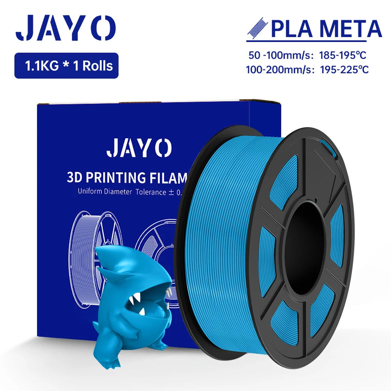 JAYO PLA Meta Filament 1.75mm 1.1KG PLA 3D Filament For FDM 3D Printer High Toughness 3D Printing Materials 100% No Bubble