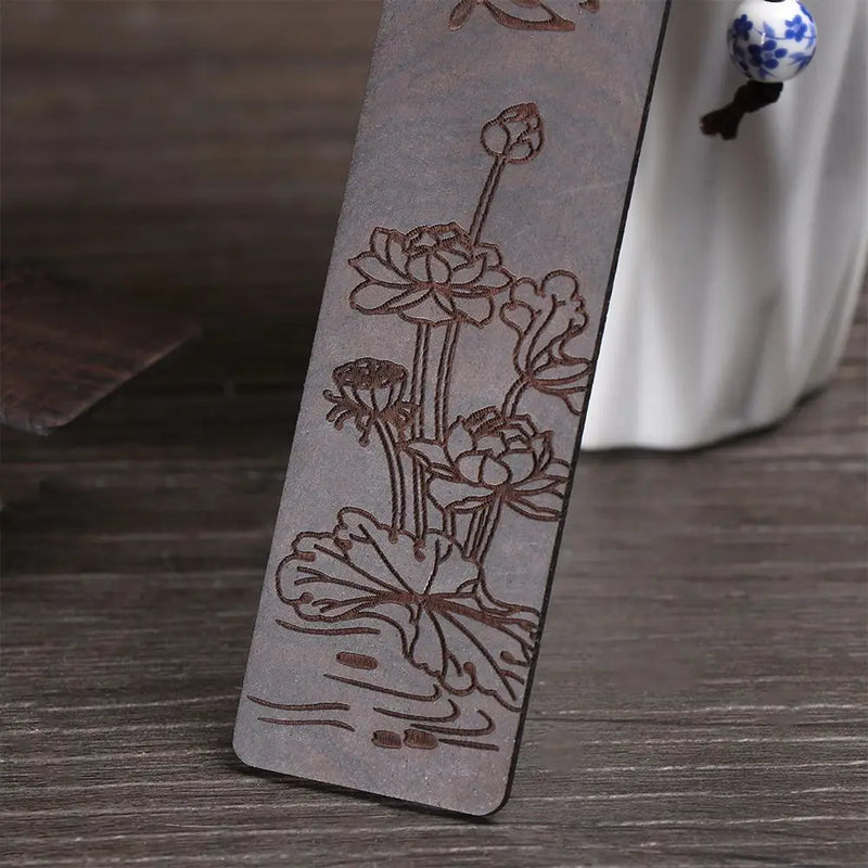 Bookmark Book Clip Pagination Mark Sandalwood Label Chinese Style Vintage Solid Wood Crafts Stationery School Office Supplies