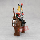 Medieval Napoleonic War French Dragoon British Soldiers Pirates Figures Army Scottish Fuisiler Building Blocks Weapons Brick Toy
