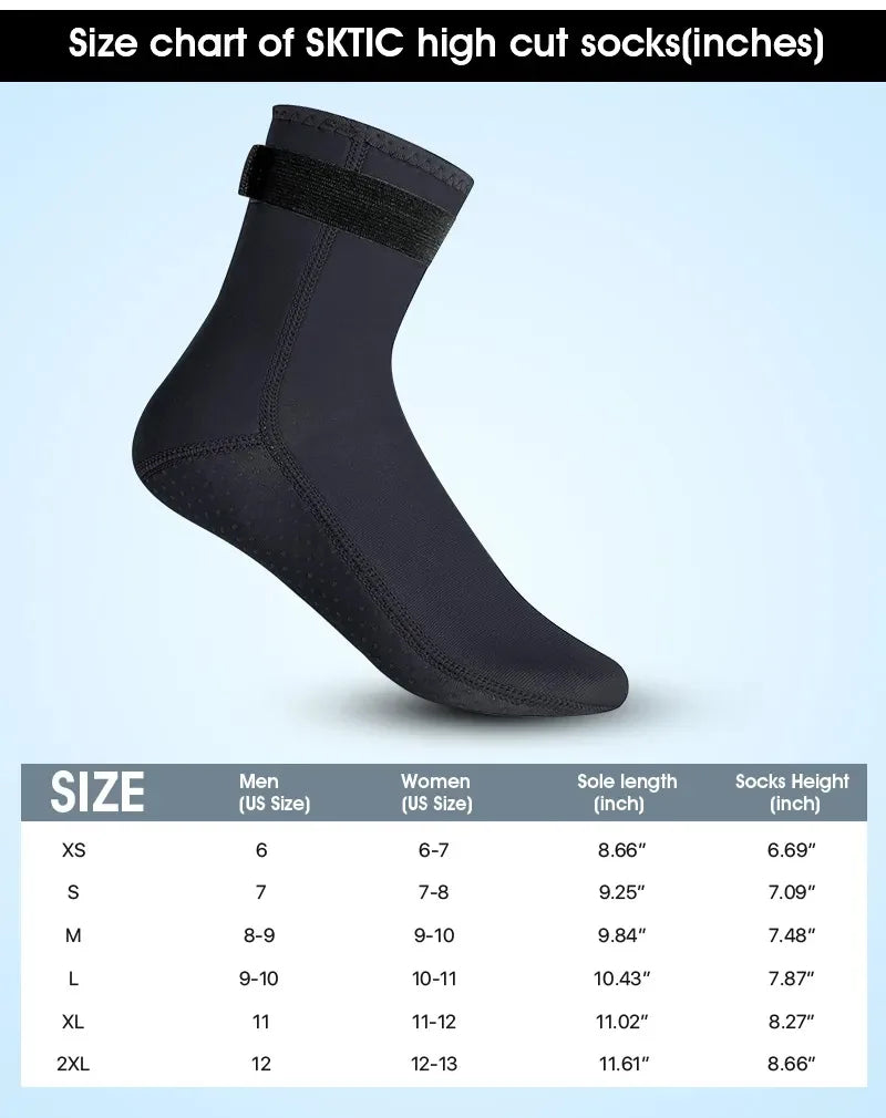3mm Neoprene Diving Socks Wetsuit Men Women Surf Shoes Thermal Quick Dry Non-slip Swimming Boots Aqua Shoes Warm Beach Sock