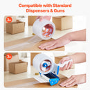 SucceBuy 6/24 Rolls 7.6CM 70M High Viscosity Clear Adhesive Tape Transparent Packaging Tape for Office Wrapping Express Packing