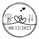 96 Pcs Personalized Round Circle Label Stickers Custom Name Date Thank You Stickers for Bridal Shower Party Favors