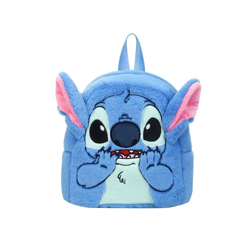 Disney New Stitch Plush Backpack Cartoon Fashion 3d Mini Women's Backpack Large Capacity Cute Children's Schoolbag High Quality