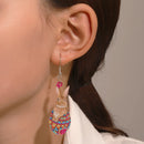 1 Pair Glitter Rabbit Carrot Bamboo Basket Acrylic Studs Earrings For Women Long Ear Rings Designer Jewelry Happy Easter Gifts