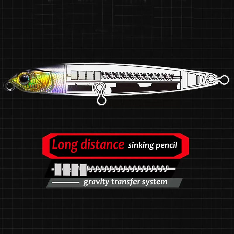 Sinking Pencil Bait 10g 14g 18g 24g Wobbler Trolling Carp Popper Pike Swimbait Long Cast Minnow Pesca Tackle Sea Fishing Lure