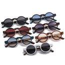 SO&EI New Small Round Sunglasses Retro Punk Gradient Shades UV400 Women Men Fashion Sun Glasses