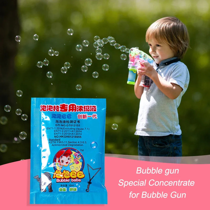 New 10ml Concentrate Bubbles Liquid Soap Water Bubble Gun Accessories Soap Bubble Liquid Bubble Refills Children's Toys