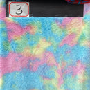 Chzimade 50 X160Cm Dual Color Plush Tie Dyed Fabric Handmade Outerwear Sewing Rainbow Imitation Rabbit Hair Winter Fabric Stripe