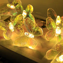 USB/Battery Operated Butterfly String Lights LED Fairy Light Christmas Party Wedding Home Outdoor Patio Decoration Twinkle Lamp