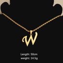 Initial Necklace for Men Women Boys Girls, 18K Gold Plated 26 Letters Pendant Necklace, Personalized Jewelry Father's Day Gifts