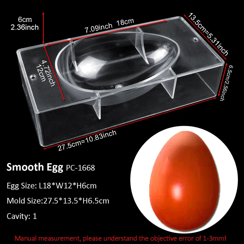 Chocolate Mold for Easter Egg Bunny Chocolate Bonbons Candy Bar Polycarbonate Confectionery Baking Pastry Tools