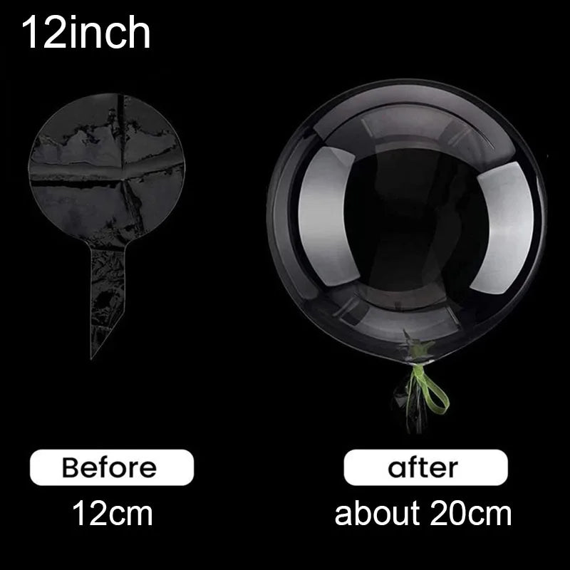 8/12/18/20/24inch Transparent Bubble Balloons Inflatable Clear Bobo Balloon Christmas Wedding Birthday Party Decorations Globos