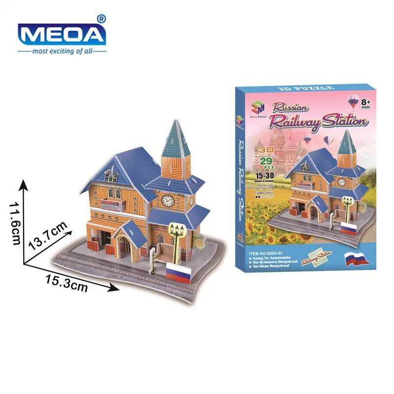 40 Style World Famous Architecture Building 3D Puzzle Model Construction Jigsaw Puzzles Toys For Kids Christmas Gift