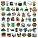 10/30/50/100pcs Outdoor Hiking Camping Stickers Cartoon Decal Skateboard Phone Laptop Car Luggage Bike Cool Waterproof Sticker