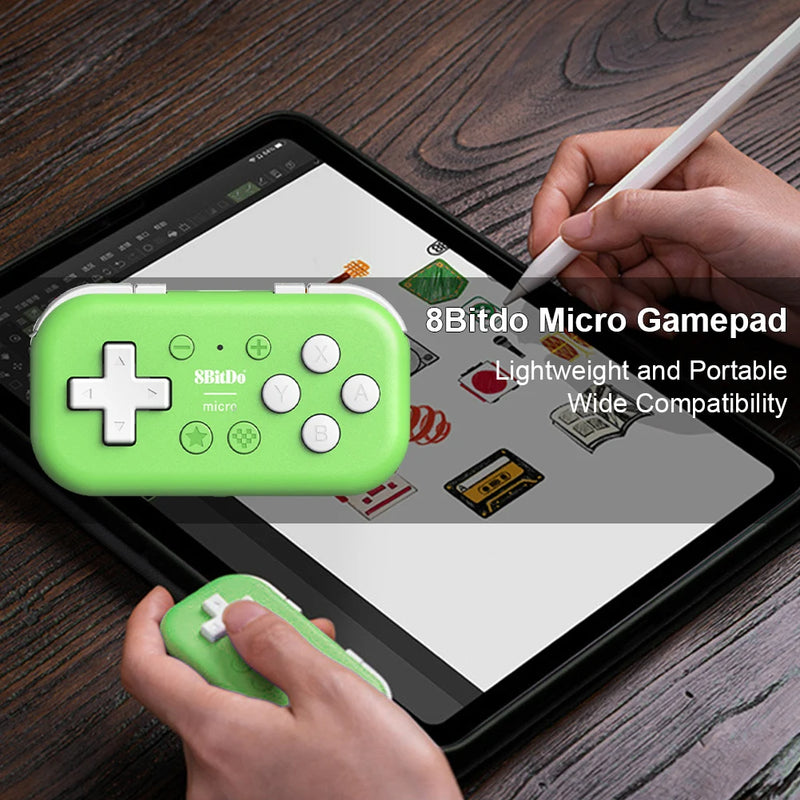 2025 8Bitdo Micro Gamepad Pocket Controller Designed for 2D Games Bluetooth-compatible Mini Game Console for Switch/Raspberry Pi
