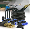 Black 20cm Bendable Brass Nozzle DIY Mist Spray Kit for Garden Courtyard Plants Automatic Atomizing Cooling System 3/8" Hose